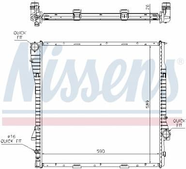 Radiators, Motora dzesēšanas sistēma NISSENS 60788A 6