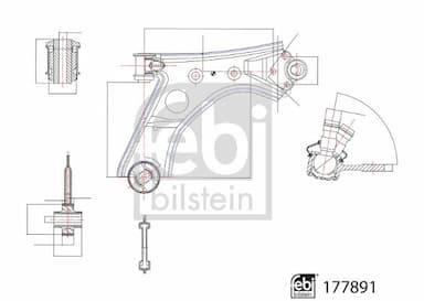 Neatkarīgās balstiekārtas svira, Riteņa piekare FEBI BILSTEIN 177891 2