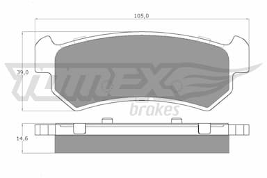 Bremžu uzliku kompl., Disku bremzes TOMEX Brakes TX 14-98 1