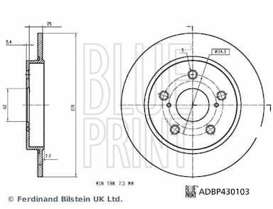 Bremžu diski BLUE PRINT ADBP430103 3