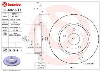 Bremžu diski BREMBO 09.C929.11 1