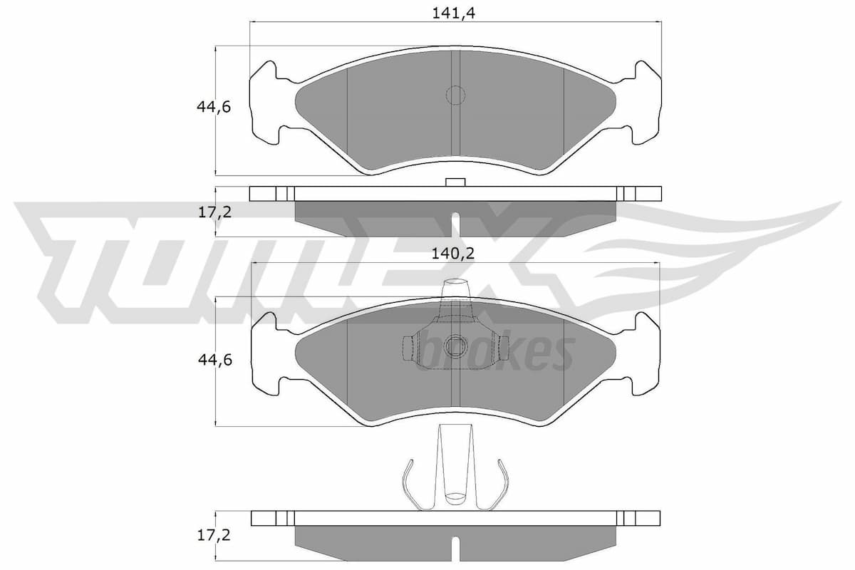 Bremžu uzliku kompl., Disku bremzes TOMEX Brakes TX 12-54 1