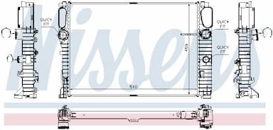 Radiators, Motora dzesēšanas sistēma NISSENS 67105 6