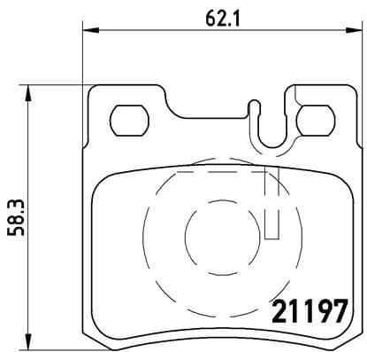 Bremžu uzliku kompl., Disku bremzes BREMBO P 50 009 1