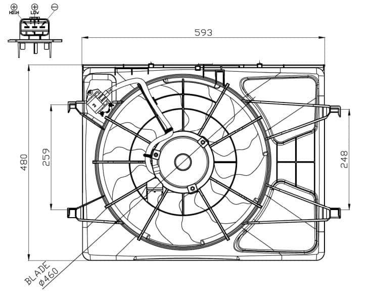 Ventilators, Motora dzesēšanas sistēma NRF 47958 1