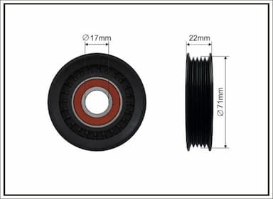 Spriegotājrullītis, Ķīļrievu siksna CAFFARO 256-00 1