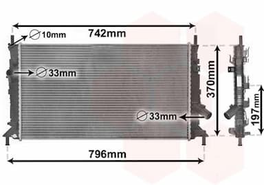 Radiators, Motora dzesēšanas sistēma VAN WEZEL 18002370 1