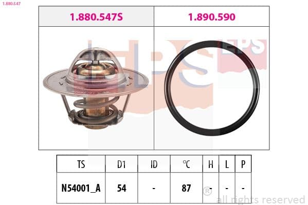 Termostats, Dzesēšanas šķidrums EPS 1.880.547 1