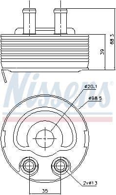 Eļļas radiators, Motoreļļa NISSENS 90719 7