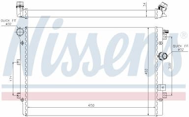 Radiators, Motora dzesēšanas sistēma NISSENS 65015 2