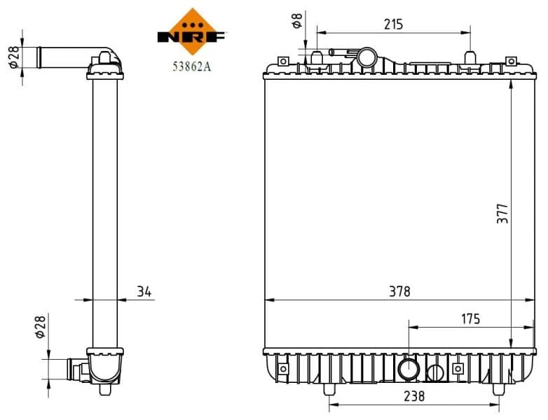 Radiators, Motora dzesēšanas sistēma NRF 53862A 1