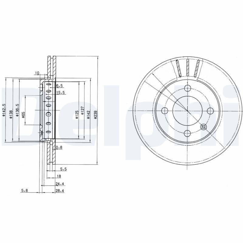 Bremžu diski DELPHI BG2982 1