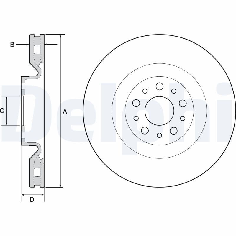 Bremžu diski DELPHI BG4556 1