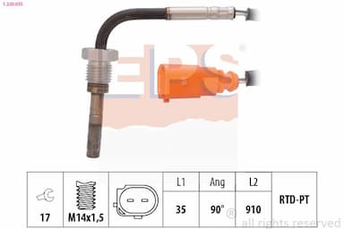Devējs, Izplūdes gāzu temperatūra EPS 1.220.035 1