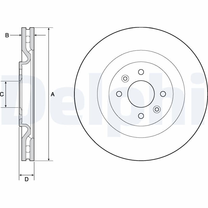 Bremžu diski DELPHI BG4689C 1