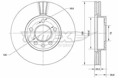 Bremžu diski TOMEX Brakes TX 71-04 1