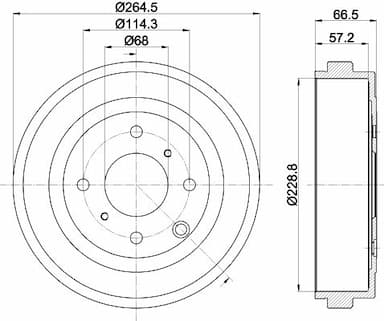 Bremžu trumulis HELLA 8DT 355 303-231 1