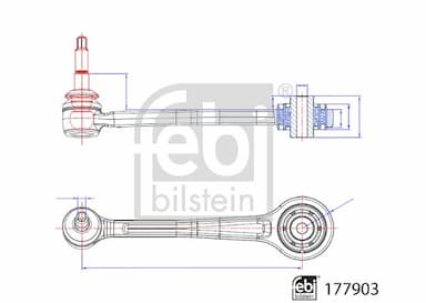 Neatkarīgās balstiekārtas svira, Riteņa piekare FEBI BILSTEIN 177903 3