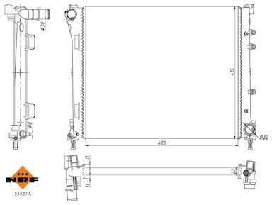 Radiators, Motora dzesēšanas sistēma NRF 53527A 5