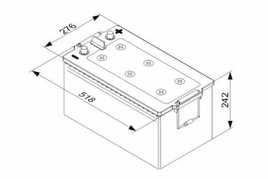 Startera akumulatoru baterija BOSCH 0 092 T50 800 5