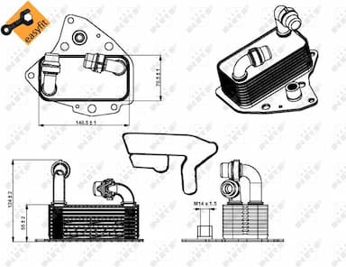 Eļļas radiators, Motoreļļa NRF 31343 5