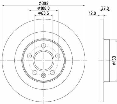 Bremžu diski HELLA 8DD 355 132-121 4