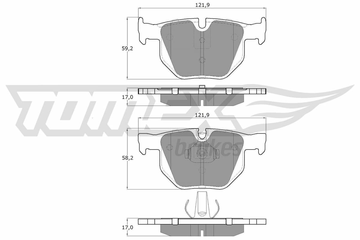 Bremžu uzliku kompl., Disku bremzes TOMEX Brakes TX 15-24 1