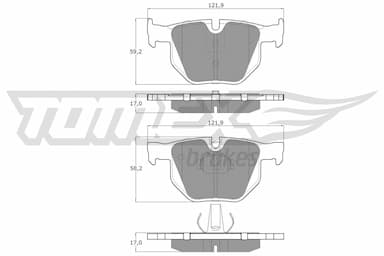 Bremžu uzliku kompl., Disku bremzes TOMEX Brakes TX 15-24 1