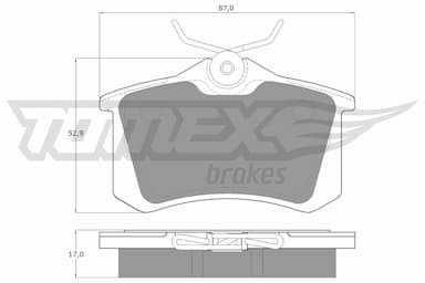 Bremžu uzliku kompl., Disku bremzes TOMEX Brakes TX 10-781 1