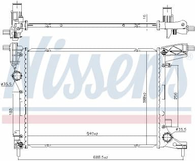 Radiators, Motora dzesēšanas sistēma NISSENS 606277 2