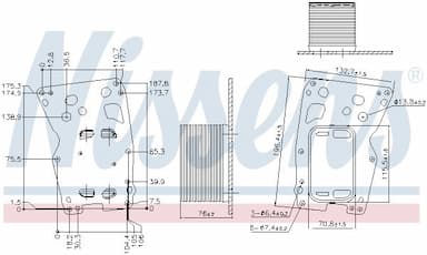 Eļļas radiators, Motoreļļa NISSENS 90907 6