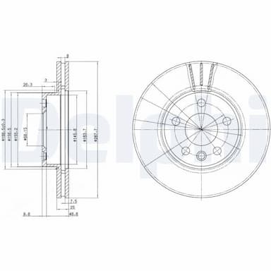 Bremžu diski DELPHI BG3025 1