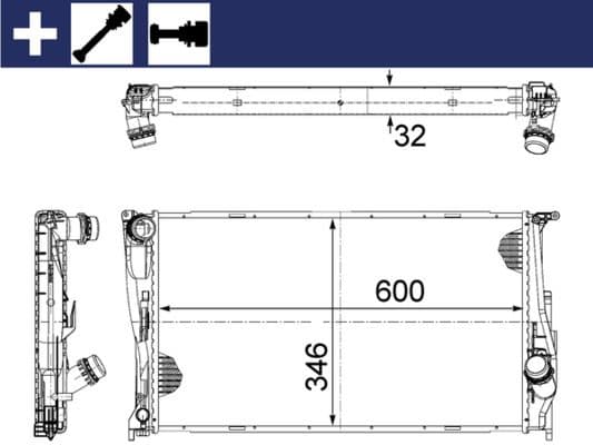 Radiators, Motora dzesēšanas sistēma MAHLE CR 1083 000S 1