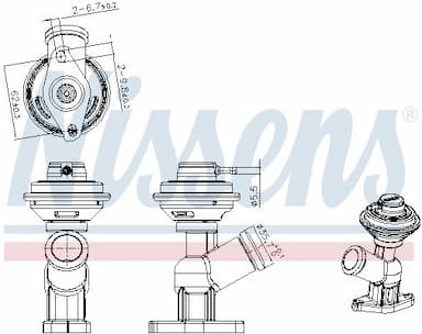 Izpl. gāzu recirkulācijas vārsts NISSENS 98343 6