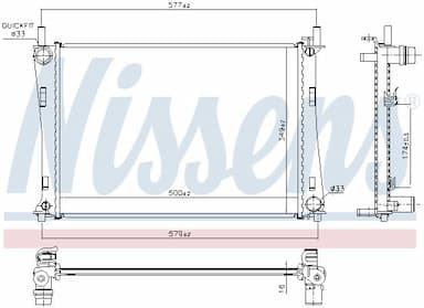 Radiators, Motora dzesēšanas sistēma NISSENS 62028A 5