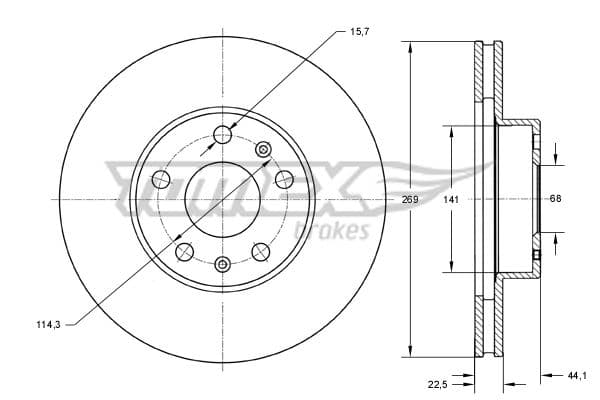 Bremžu diski TOMEX Brakes TX 73-51 1