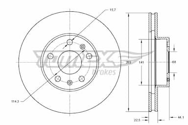 Bremžu diski TOMEX Brakes TX 73-51 1