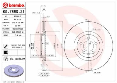 Bremžu diski BREMBO 09.7880.21 1