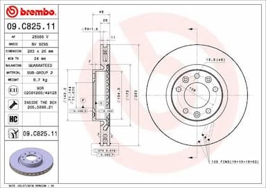 Bremžu diski BREMBO 09.C825.11 1