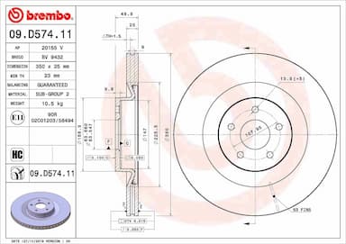 Bremžu diski BREMBO 09.D574.11 1