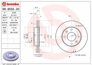 Bremžu diski BREMBO 09.9555.20 1