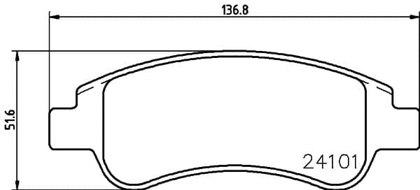 Bremžu uzliku kompl., Disku bremzes HELLA 8DB 355 011-521 1