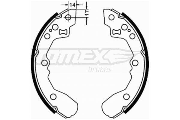 Bremžu loku komplekts TOMEX Brakes TX 21-78 1