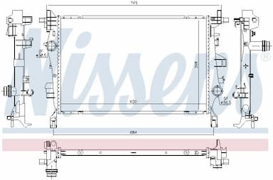 Radiators, Motora dzesēšanas sistēma NISSENS 606445 5