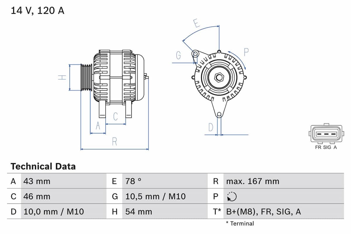 Ģenerators BOSCH 0 986 049 171 1