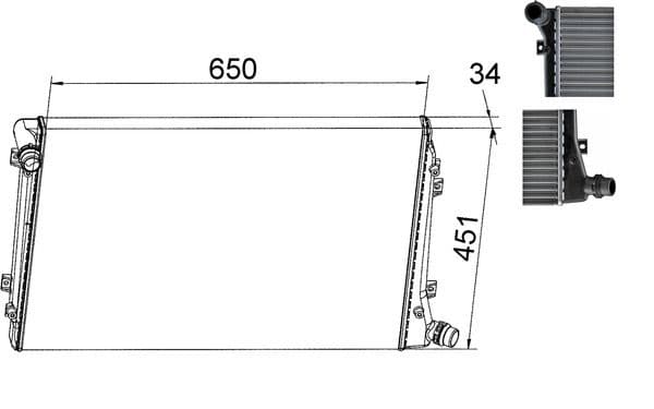 Radiators, Motora dzesēšanas sistēma MAHLE CR 1395 000S 1