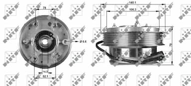 Sajūgs, Radiatora ventilators NRF 49704 5