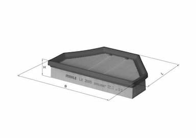 Gaisa filtrs MAHLE LX 2005 1