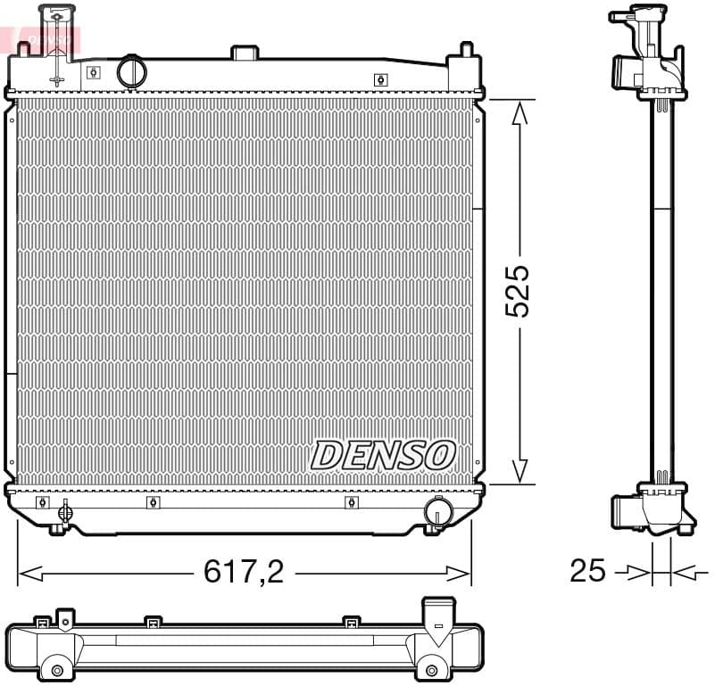 Radiators, Motora dzesēšanas sistēma DENSO DRM50141 1