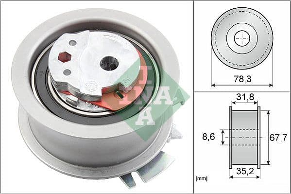 Spriegotājrullītis, Gāzu sadales mehānisma piedziņas siksna INA 531 0628 30 1